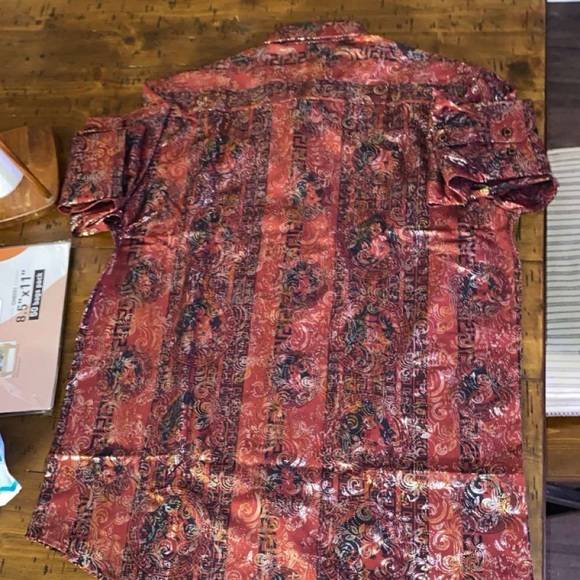 American Breed Red Paisley Shirt - Picture 3 of 5